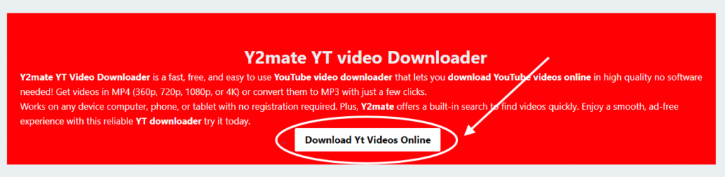 Y2mate YT video Downloader